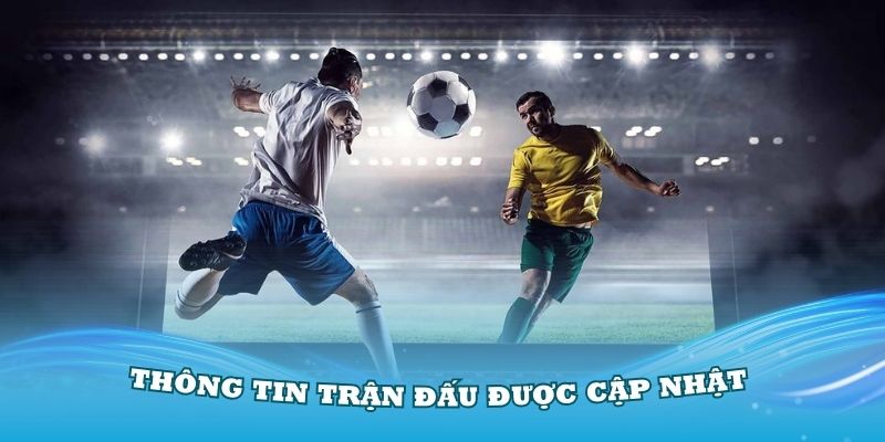 Thông tin liên quan đến trận đấu đều được cập nhật rõ ràng